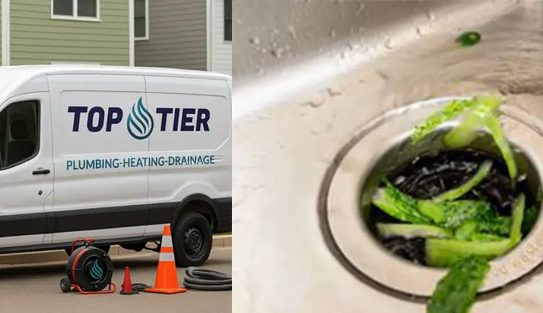 Plumbing service van parked on street