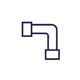 Plumbing symbol on white background
